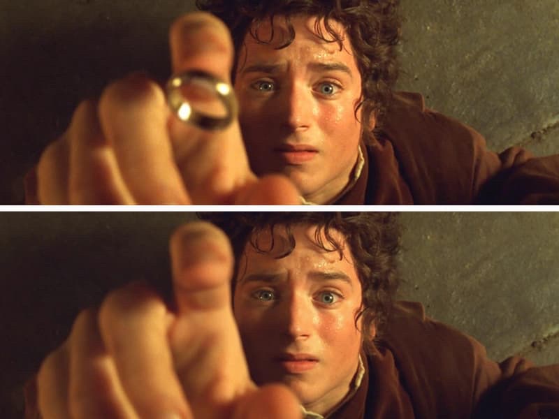 A before-and-after image of a beach scene, where a group of vendors and umbrellas are seamlessly removed by the AI Object Remover.